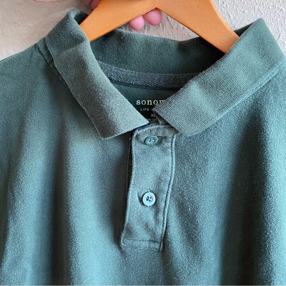 Sonoma Long Sleeve Green Polo - Picture 4 of 5